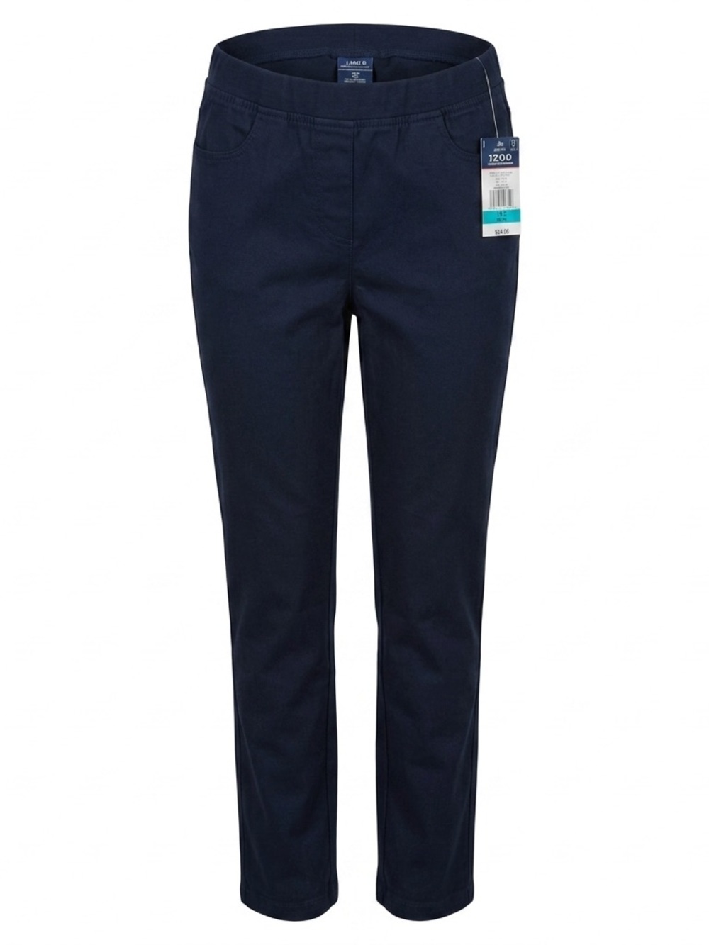 IZOD Girls Skinny School Uniform Pants Navy Blue Pull-On Size 16.5 Plus NWT